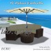 Strong Camel Patio Umbrella 10' with Tilt and Crank 8 Ribs Outdoor Garden Market Parasol Sunshade (Ecru)   570068207